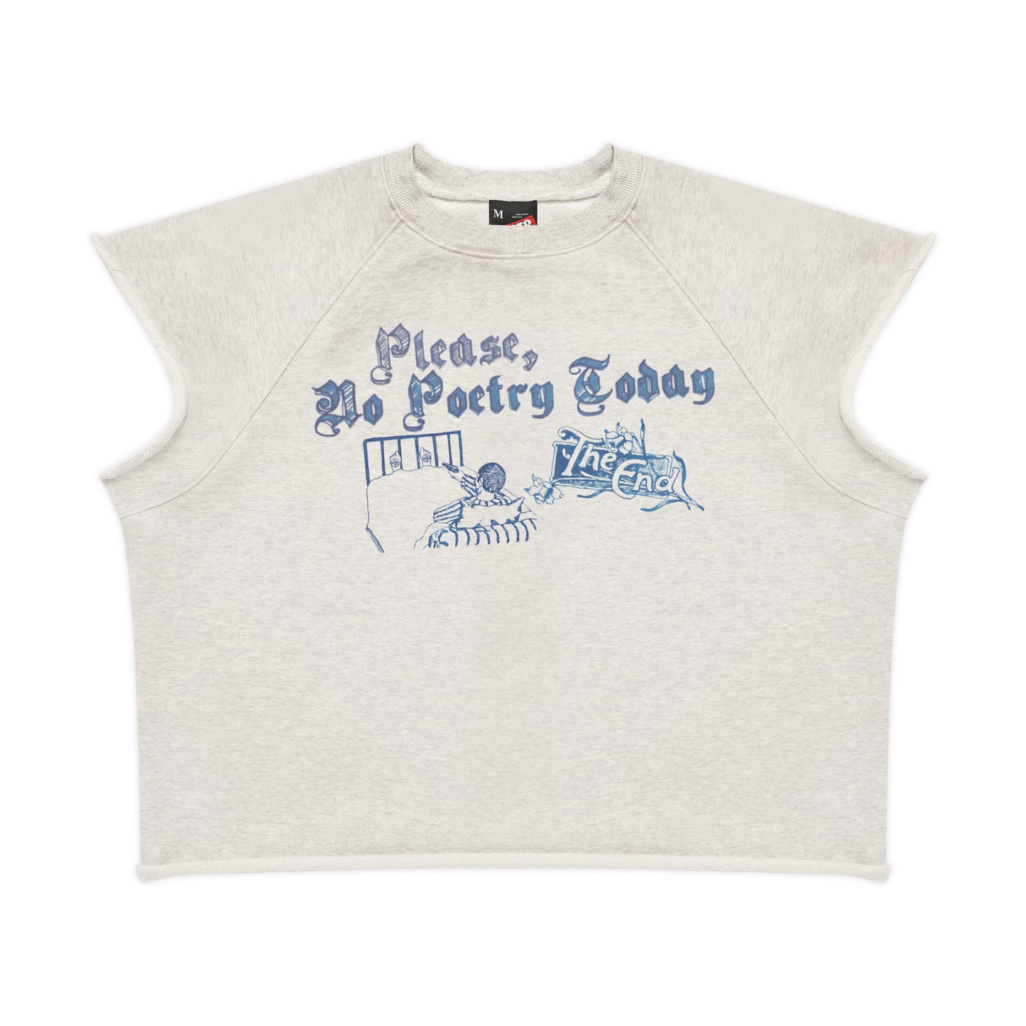 No Poetry Cutoff Crewneck